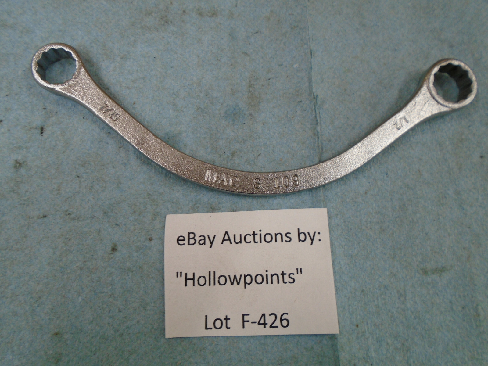 MAC Tools No. S109 vintage Sabina O Half Moon Wrench 7/16″ x 1/2″ 12 point F426