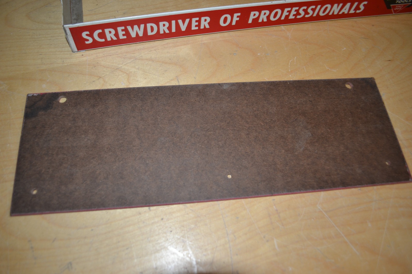 2 pcs. OG ~ vtg MILLERS FALLS Hardware Store Display Screwdriver Rack & Bit Sign