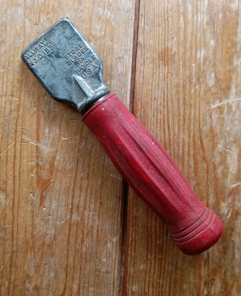 ALLWAY No. D 155 Hand Scraper USA Made Hand Tool With Spare Blade