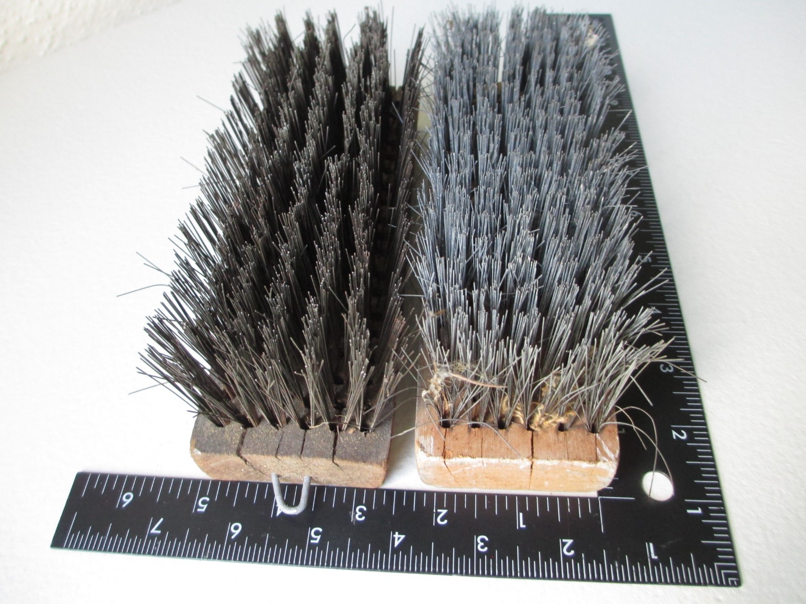 2 x Vintage USED Large Wire Brushes