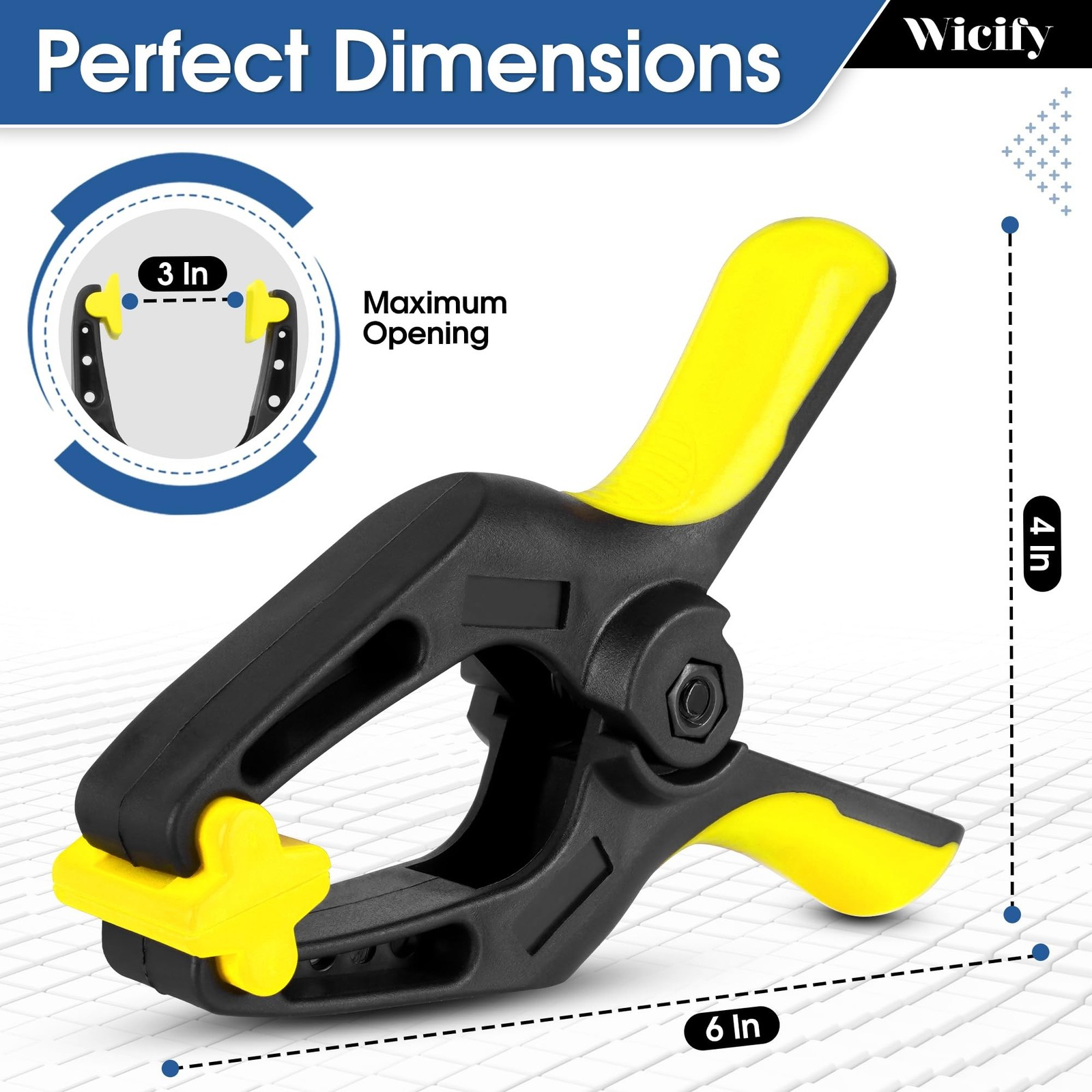 6 Inch Spring Clamps Pack of 4 Heavy Duty Plastic Clamps for Woodworking with…