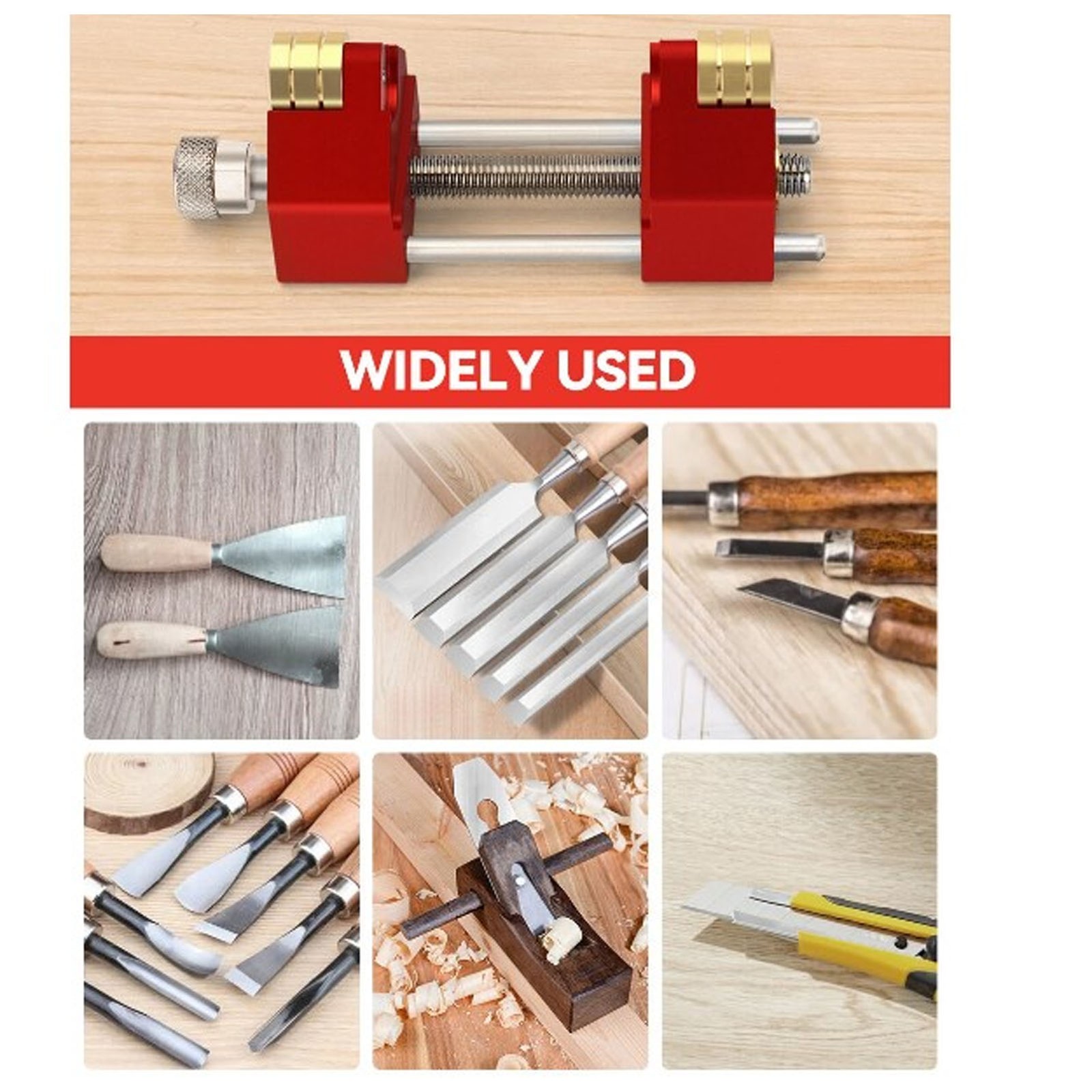 Chisel Sharpening Kit Honing Guide 15 To 45 Degree Angle Fixture And Gauge SET