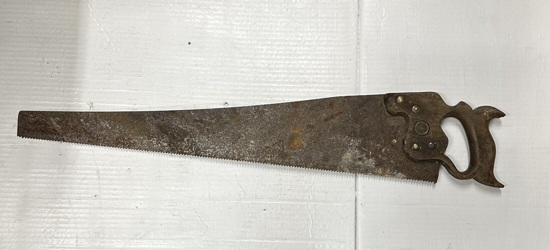 Antique 1896-1917 Disston & Sons Philada Handsaw ORIGINAL CONDITION 26″ blade