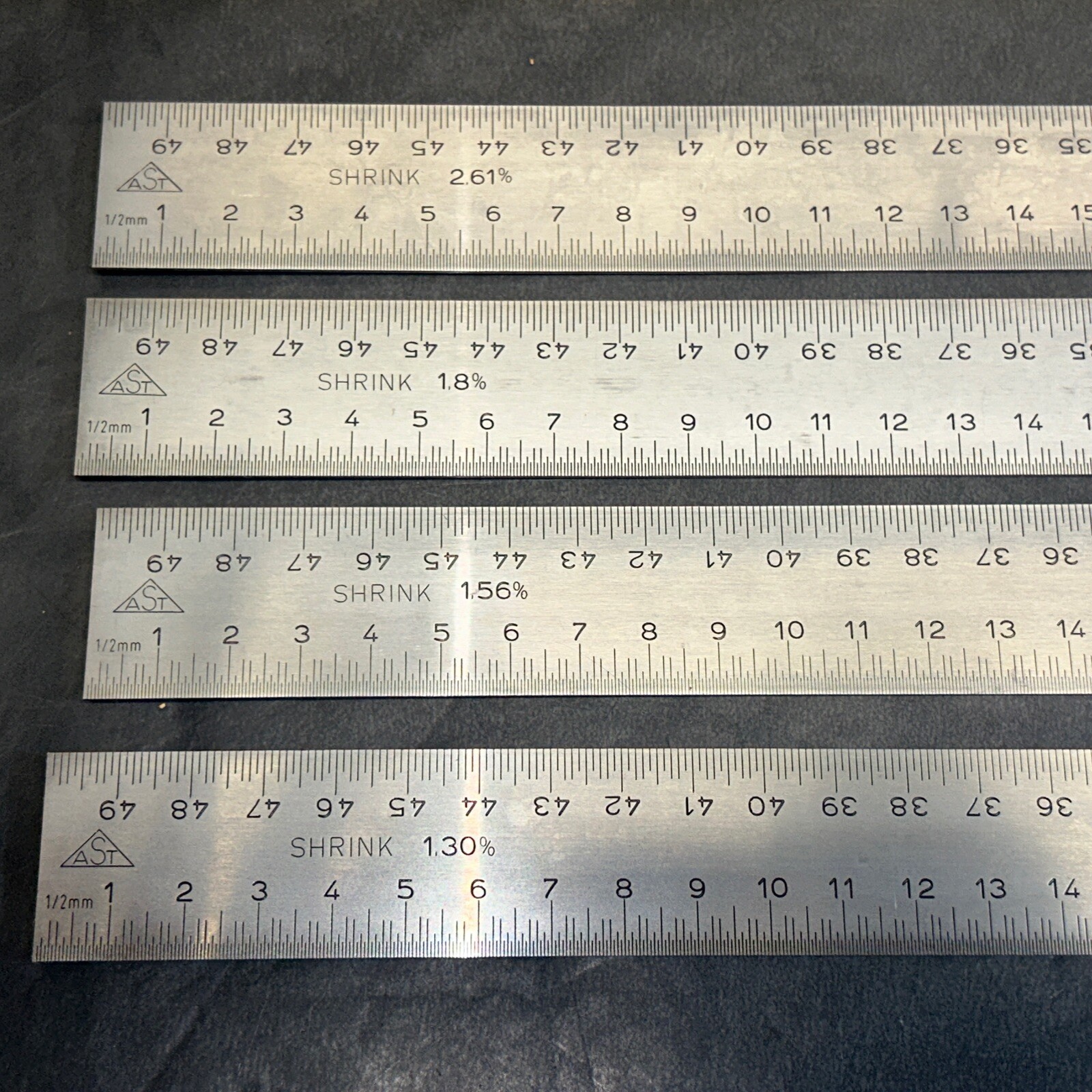 4 Machinist Rule 20” Metal Ruler All Shrink Tool Co Everett Mass. West Germany