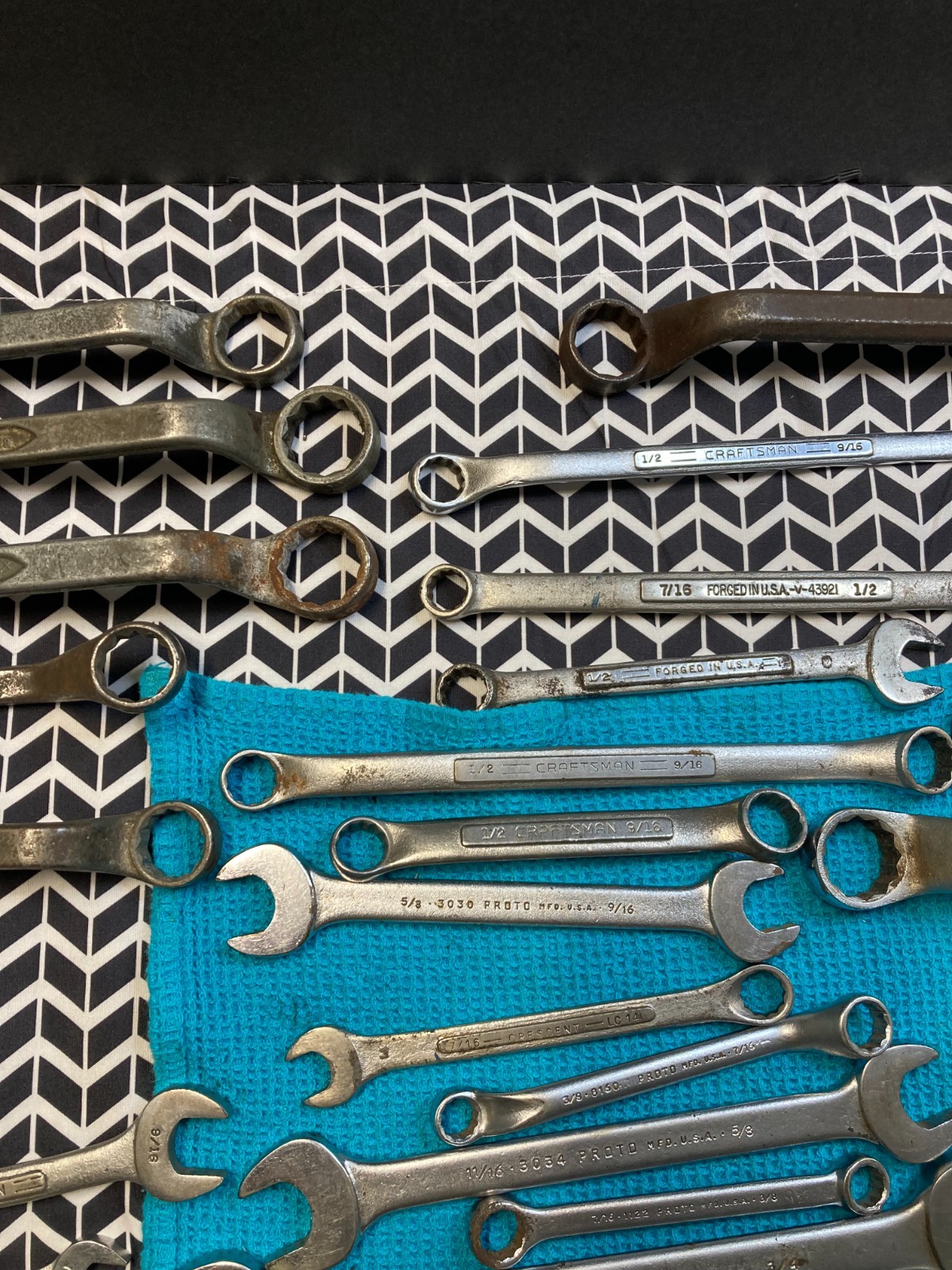 Vintage Wrench lot huge Craftsman, Proto, Barcalo, Kal, Forged Select