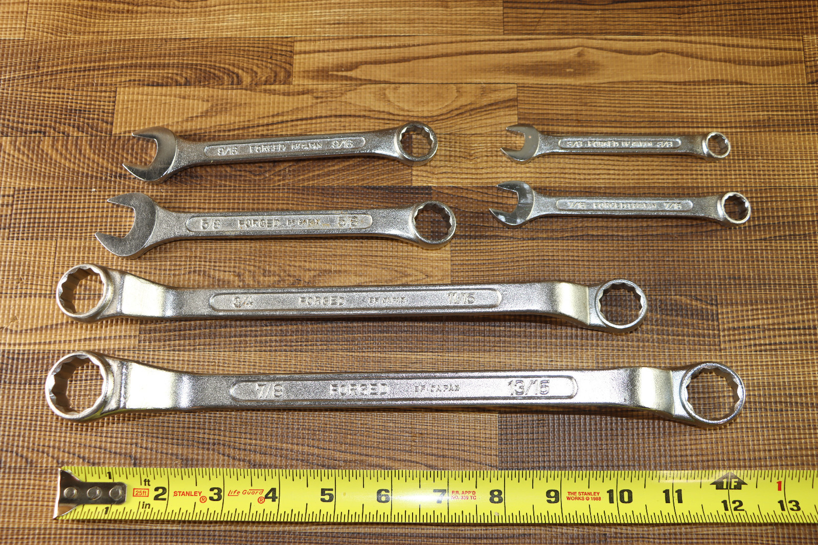 Vintage Sears 3/8″ 7/16″ 9/16″ 5/8″ Combination Wrench & 3/4×11/16″ 7/8×13/16″
