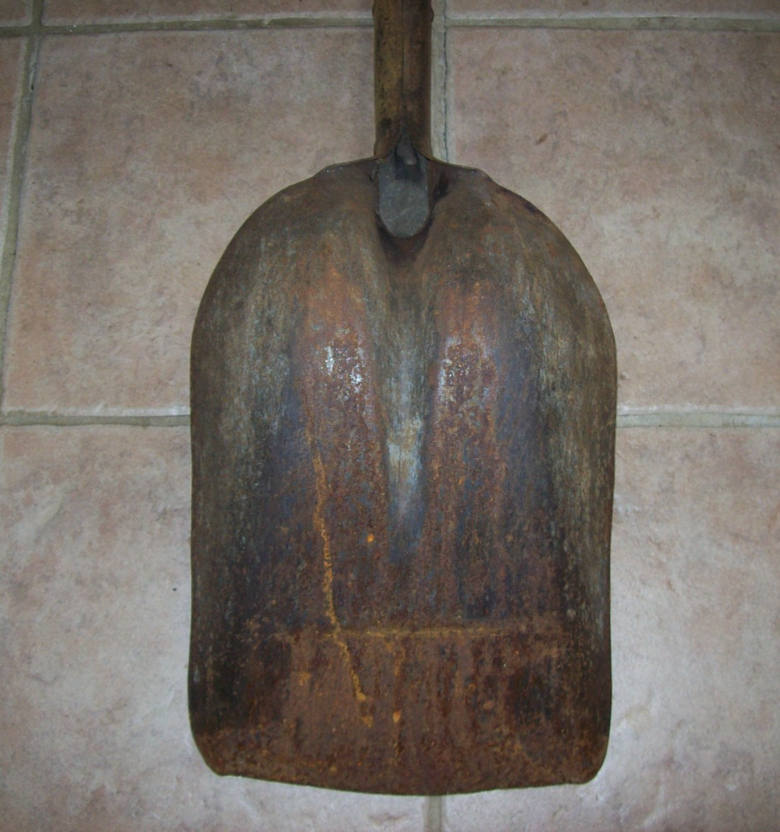 Vintage Antique #2 Wood Coal Shovel, with D Handle, Railroad Coal Shovel