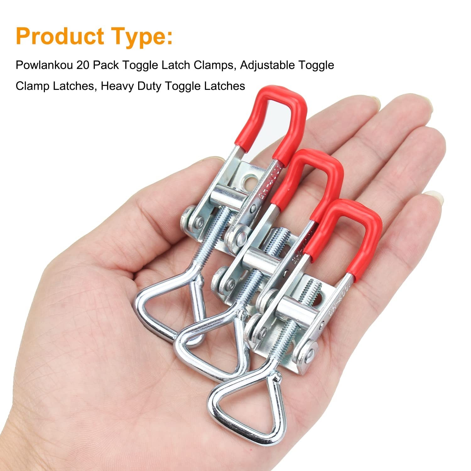 20 Pieces Adjustable Toggle Clamps, Heavy Duty Toggle Latch Clamps, Pull Latc…