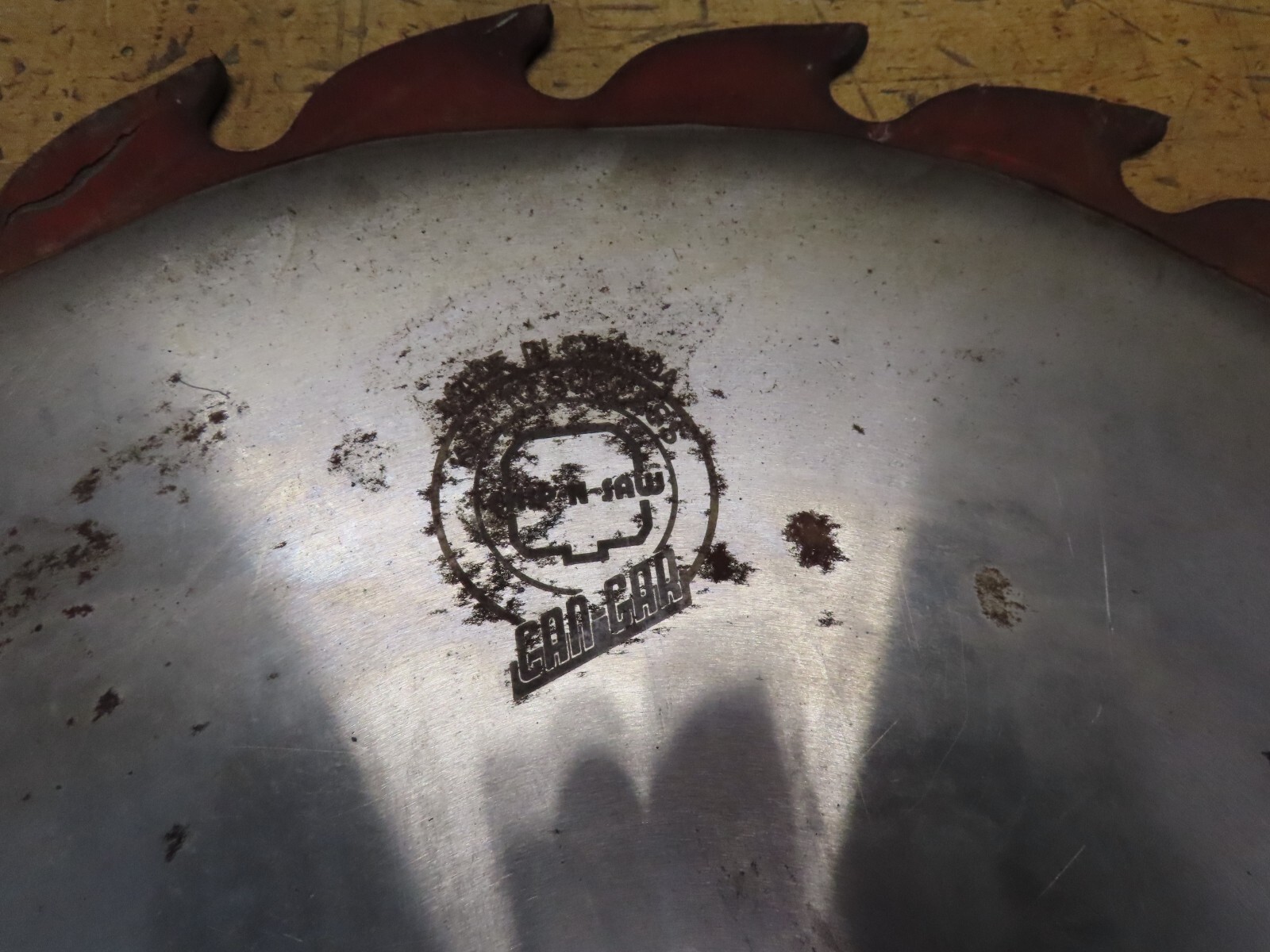 Vintage CanCar Chip-N-Saw 20″ sawmill saw blade 24 carbide teeth 5-1/2″ arbor