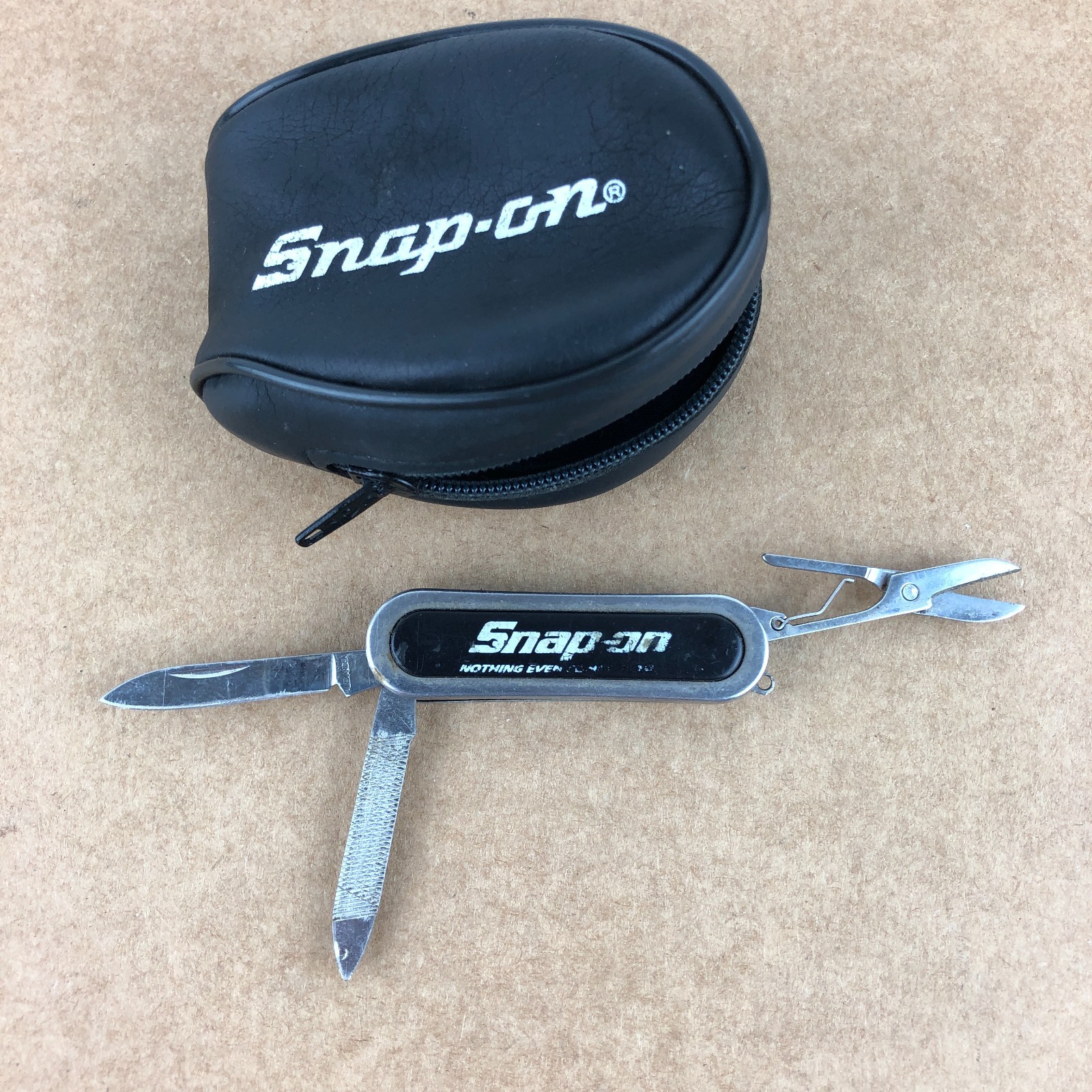 Vintage Snap-On Tools Pocket Knife Multi Tool Key Chain Scissors File Alexander