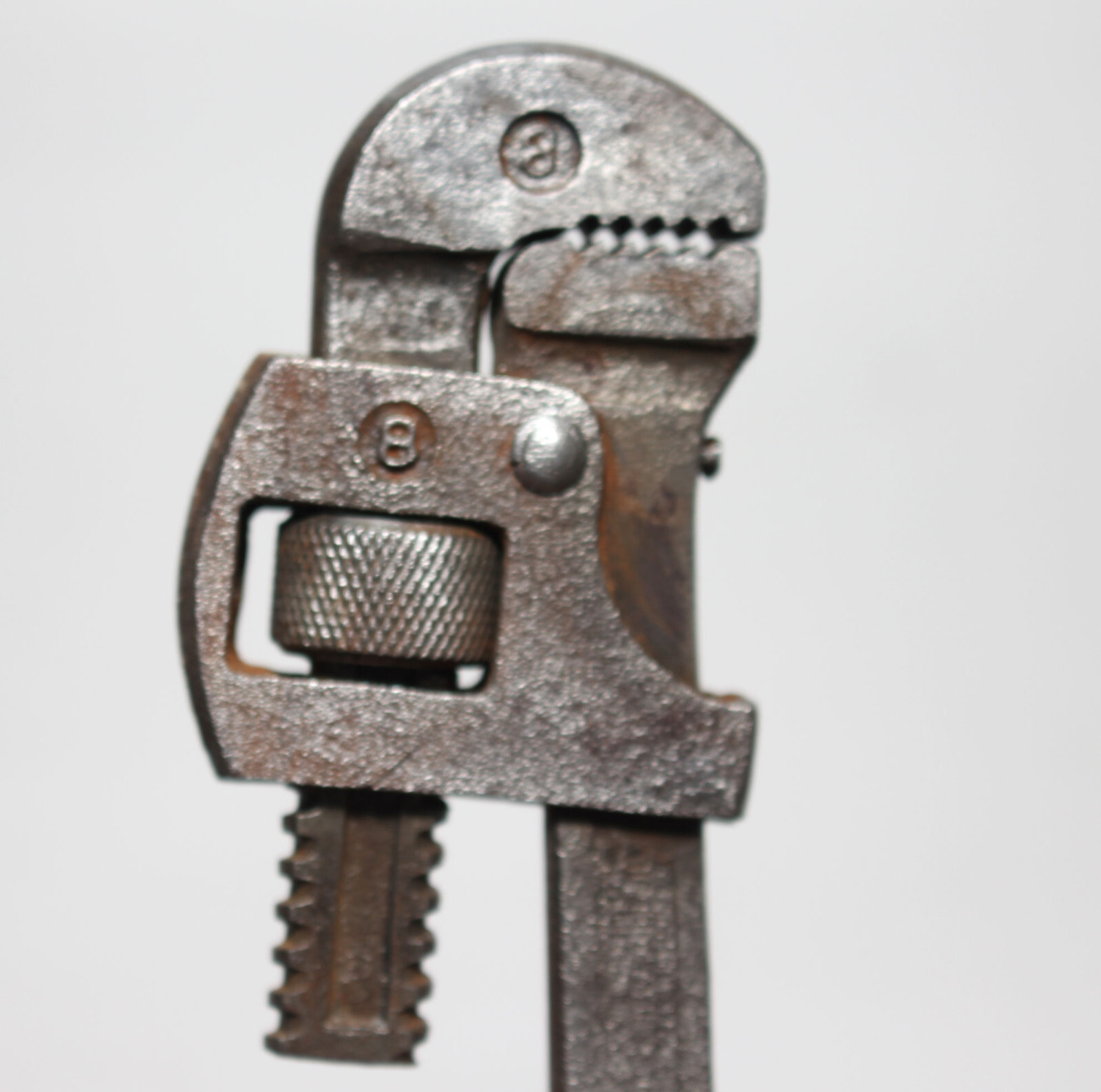 Vintage 8″ Adjustable Stillson Pipe Wrench Drop Forged Steel Made in USA