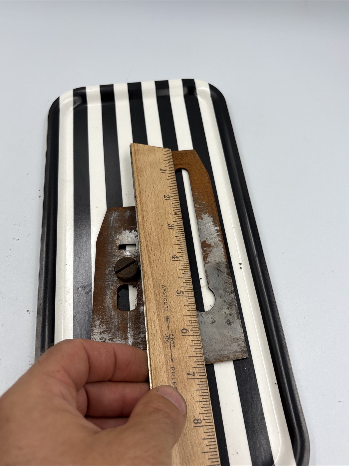 Stanley No.3 Blade and chips breaker Only From Vintage Plane Rusty Sweetheart