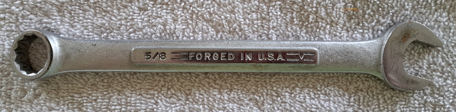 Vintage Craftsman 5/8″ 12 “V” Point Combination Wrench-“USA” Length 7-7/8″