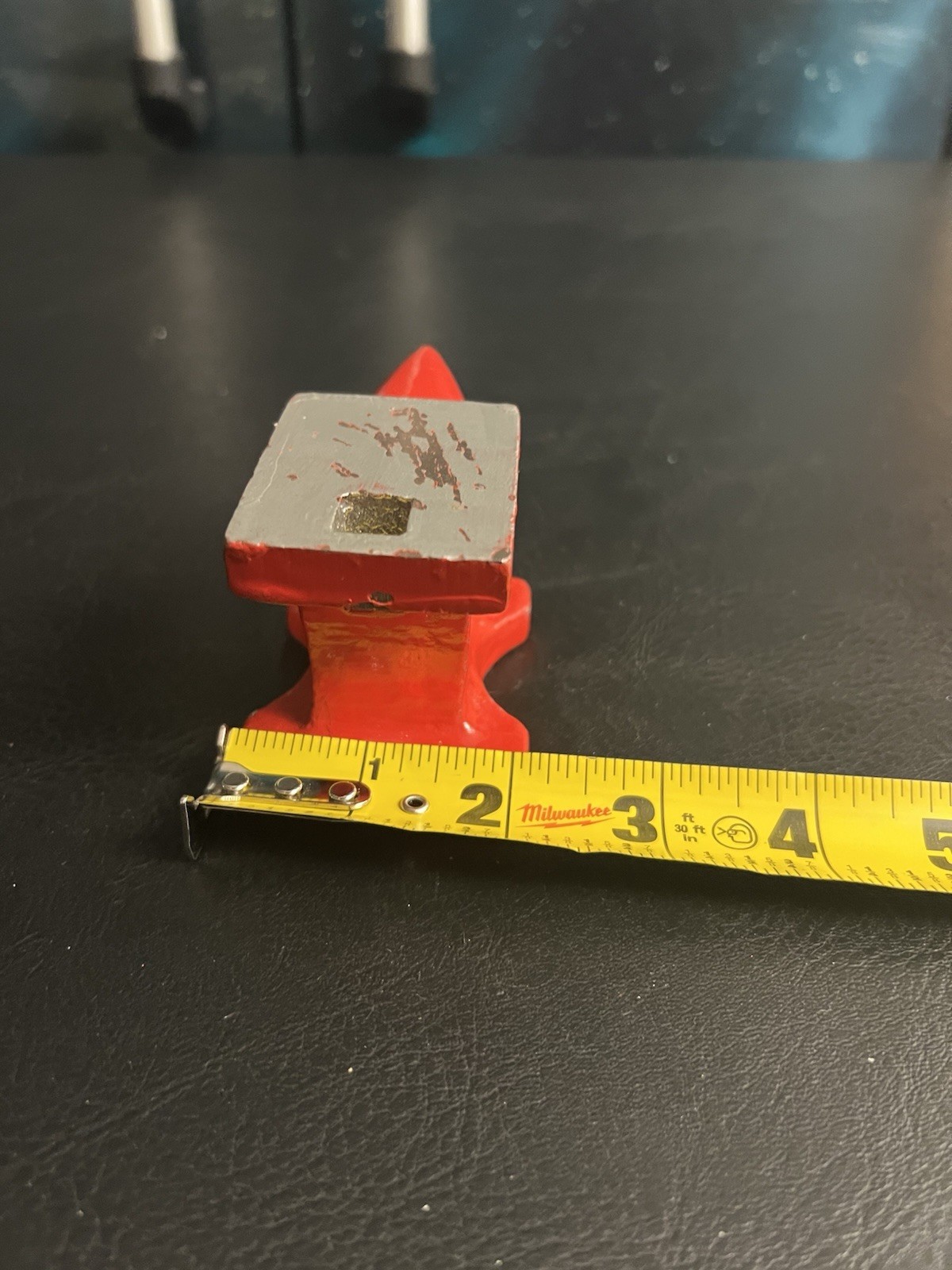 Single Horn Small Anvil Cast Steel Anvil Blacksmith Forging Metalwork 3.5” Red