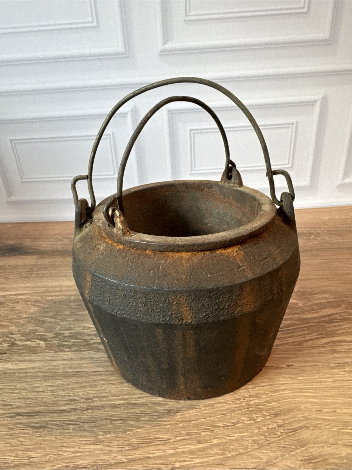 Antique vtg Cast Iron Glue Melting Double Smelting Pot- Bn2