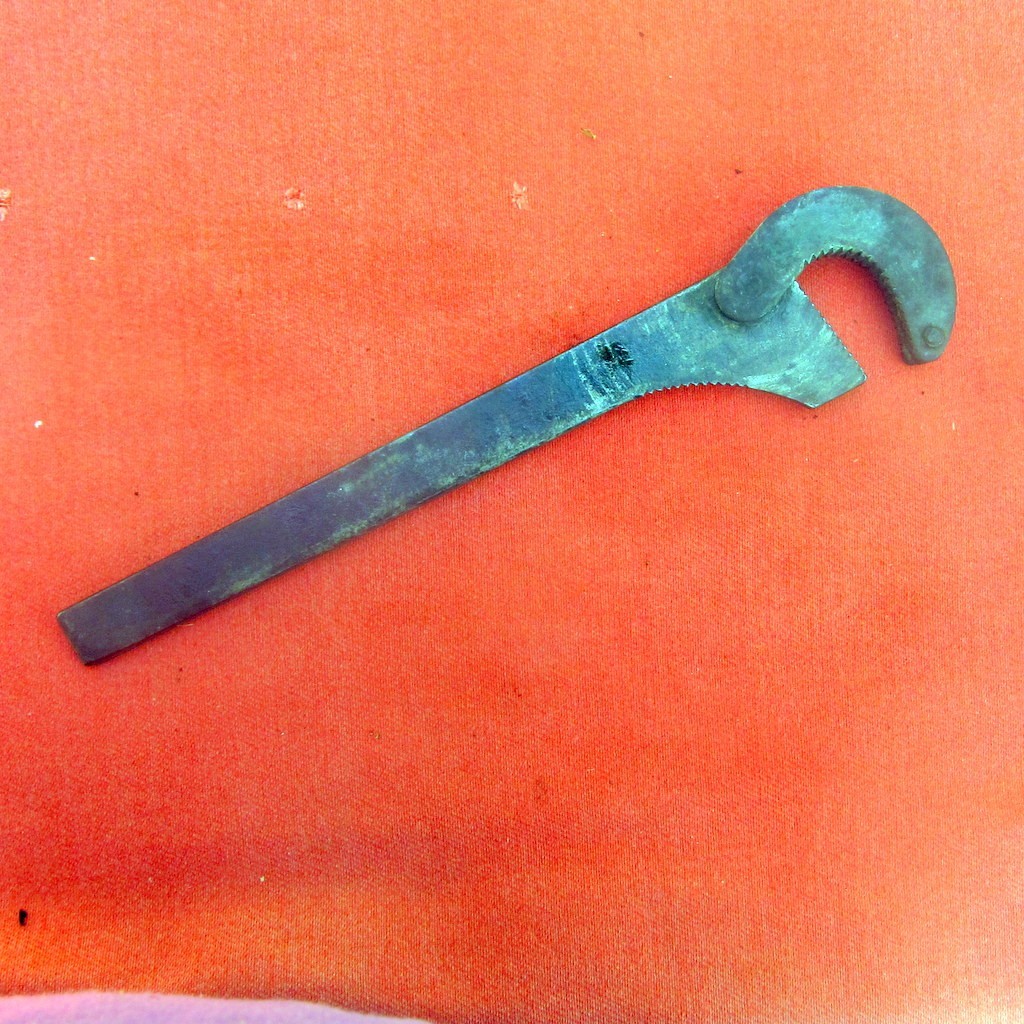 Unbranded C Spanner Wrench 10” Wide Adjustable Range Vintage