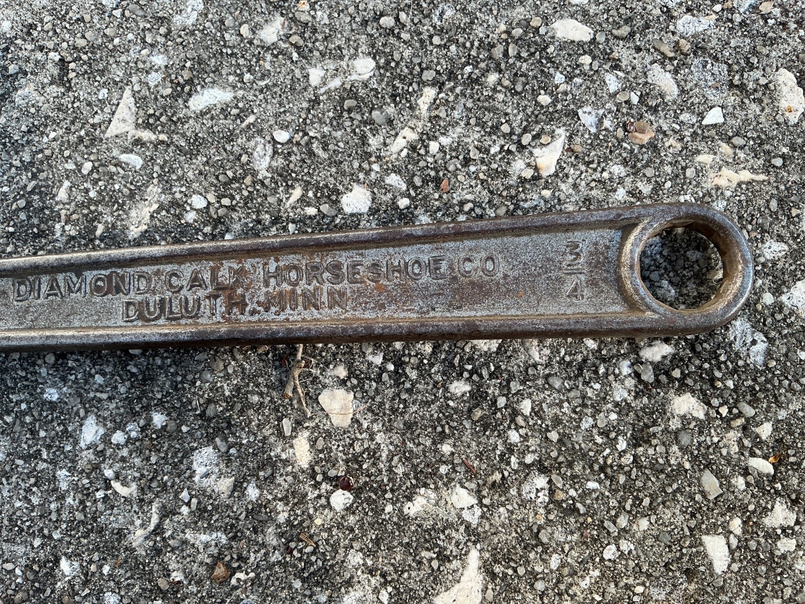 VTG 12” Diamond Calk Horseshoe Co. Diamalloy Adjustable Wrench with 3/4″ Box End