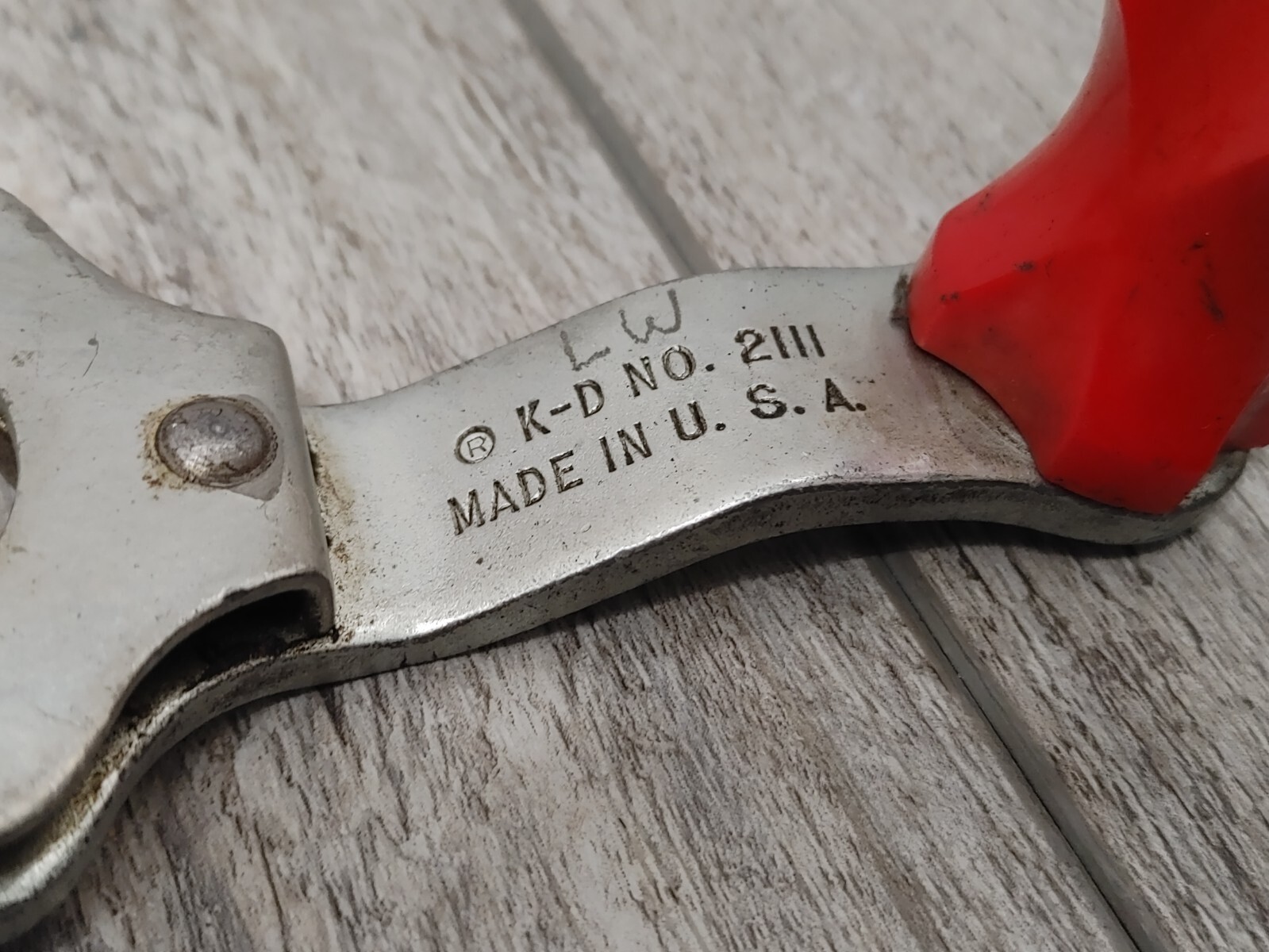 Vintage “K-D” #2111 Lug-Nut Speed Wrench, Red Handle, MADE IN USA