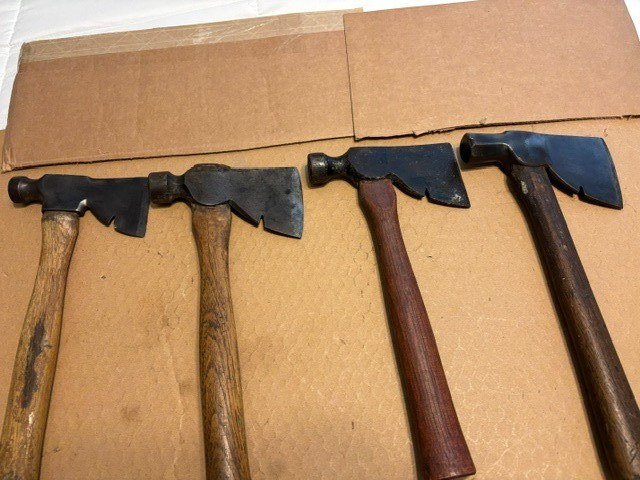 Lot of 4 Vintage Carpenter Axes/Hatchets Plumb, Wards, Millers Falls, Germantown