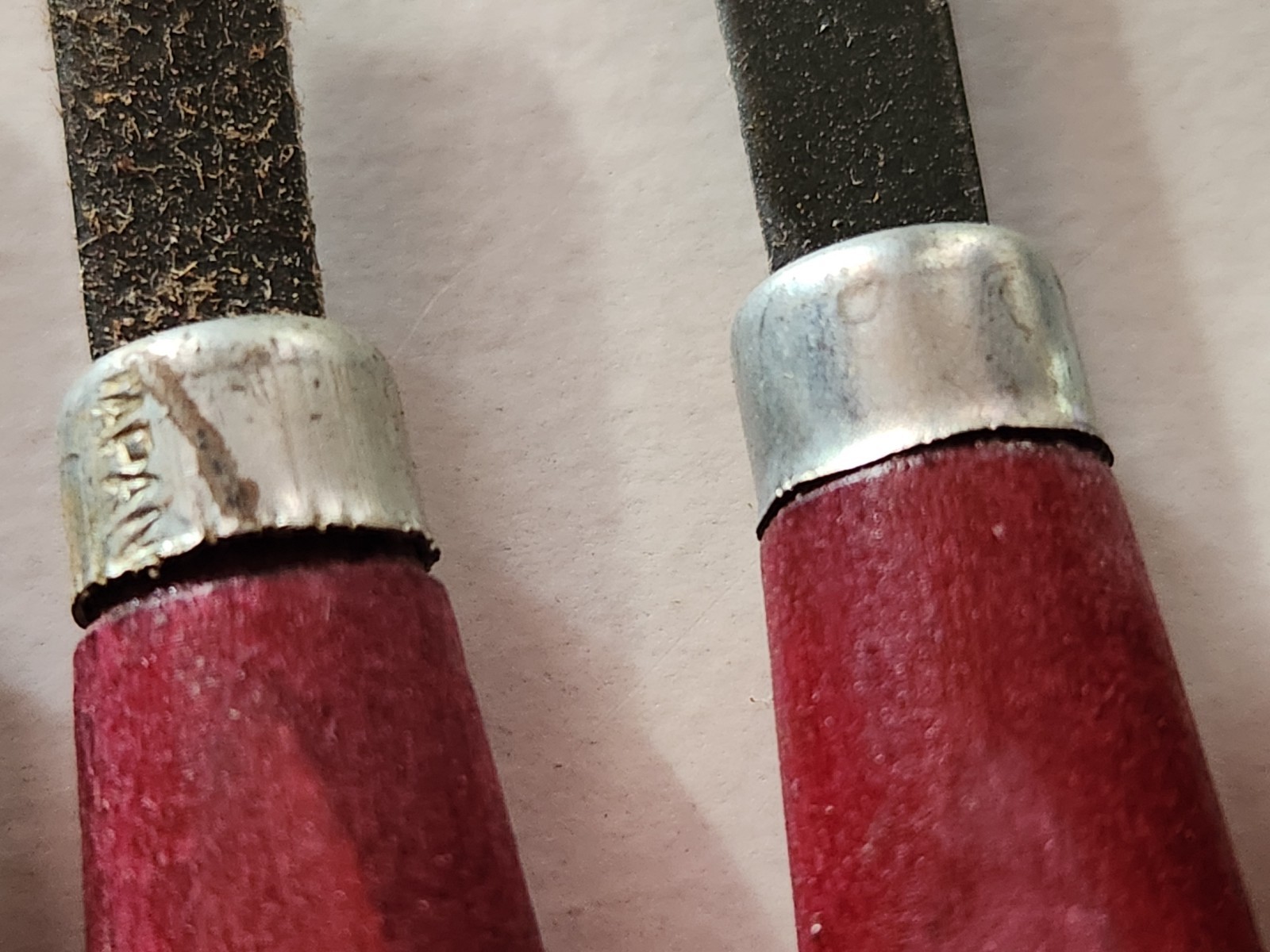Vtg 6″ WOOD Tools 10 PIECE Alloy Steel Blades CHISEL SET Witherby? Mastercraft?