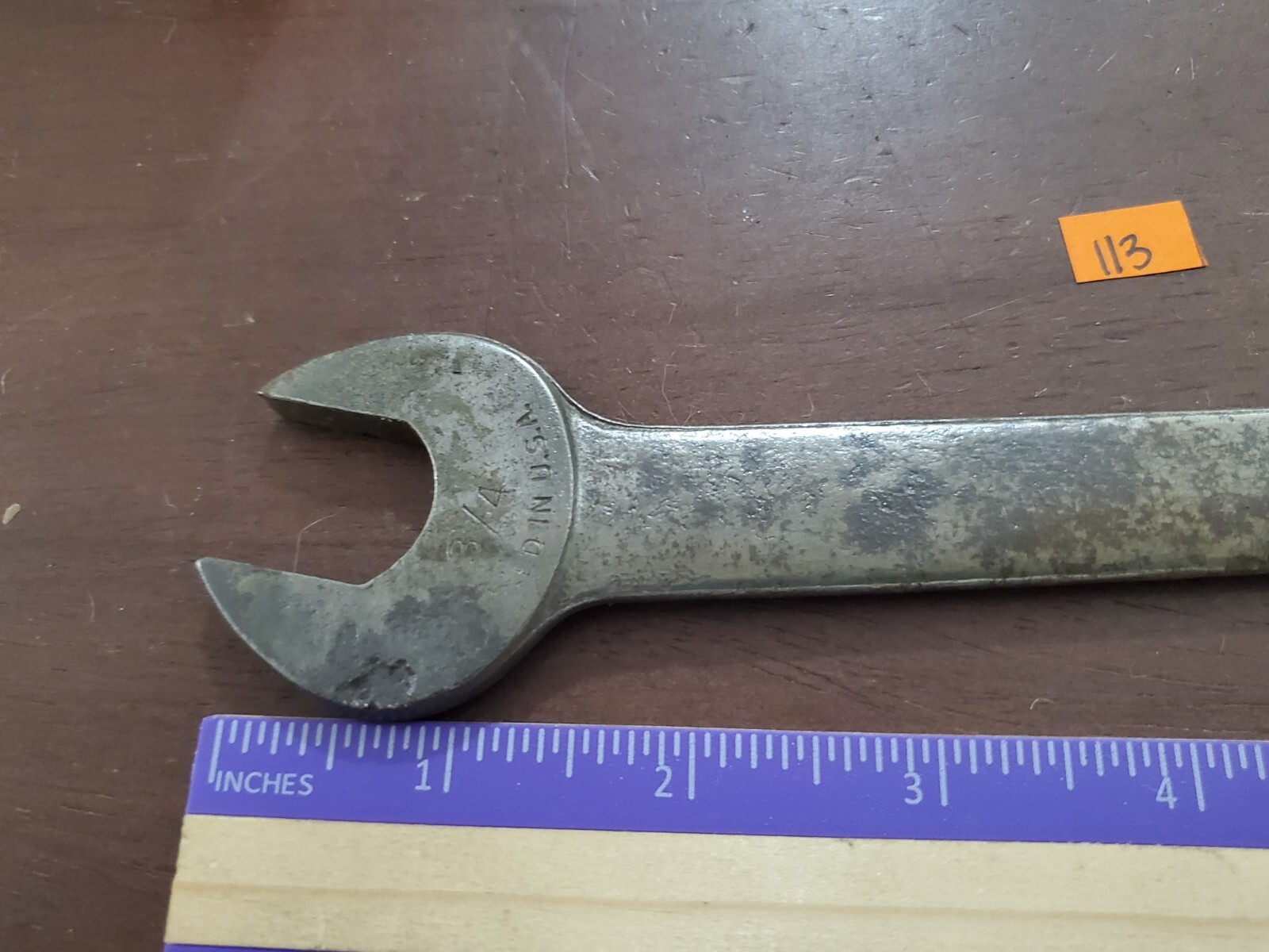 Vintage Duro Chrome 5/8″ X 3/4″ Open End Wrench 1729 USA