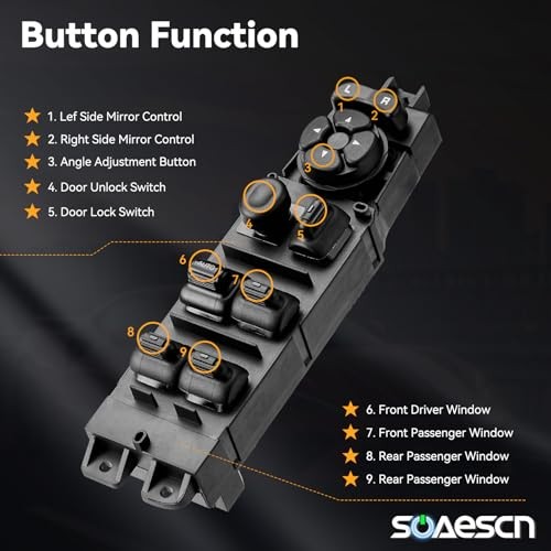 56049805AB Master Power Window Switch Driver Side for 2002 Master Window Switch