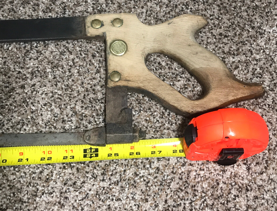 Antique Warranted Superior 24” Blade Bone Butcher Saw 1887