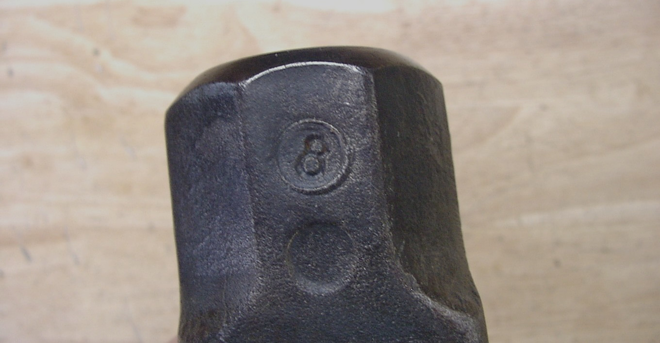 Vntg Woodings Verona USA 87,8lb Sledge Hammer Head,6-1/4″,2-3/8″ Oct. Faces,EXC!