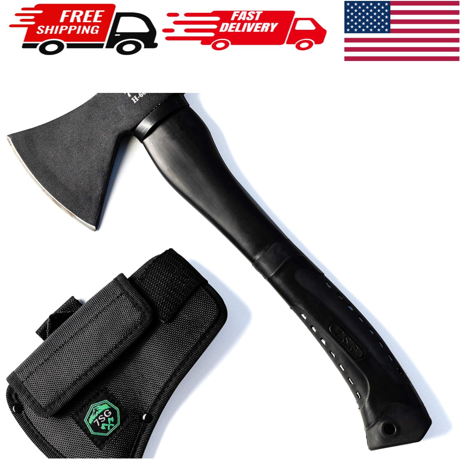 Ultra Sharp 15-Inch Throwing Axe with Safe Sheath – Ideal for Outdoor Adventures