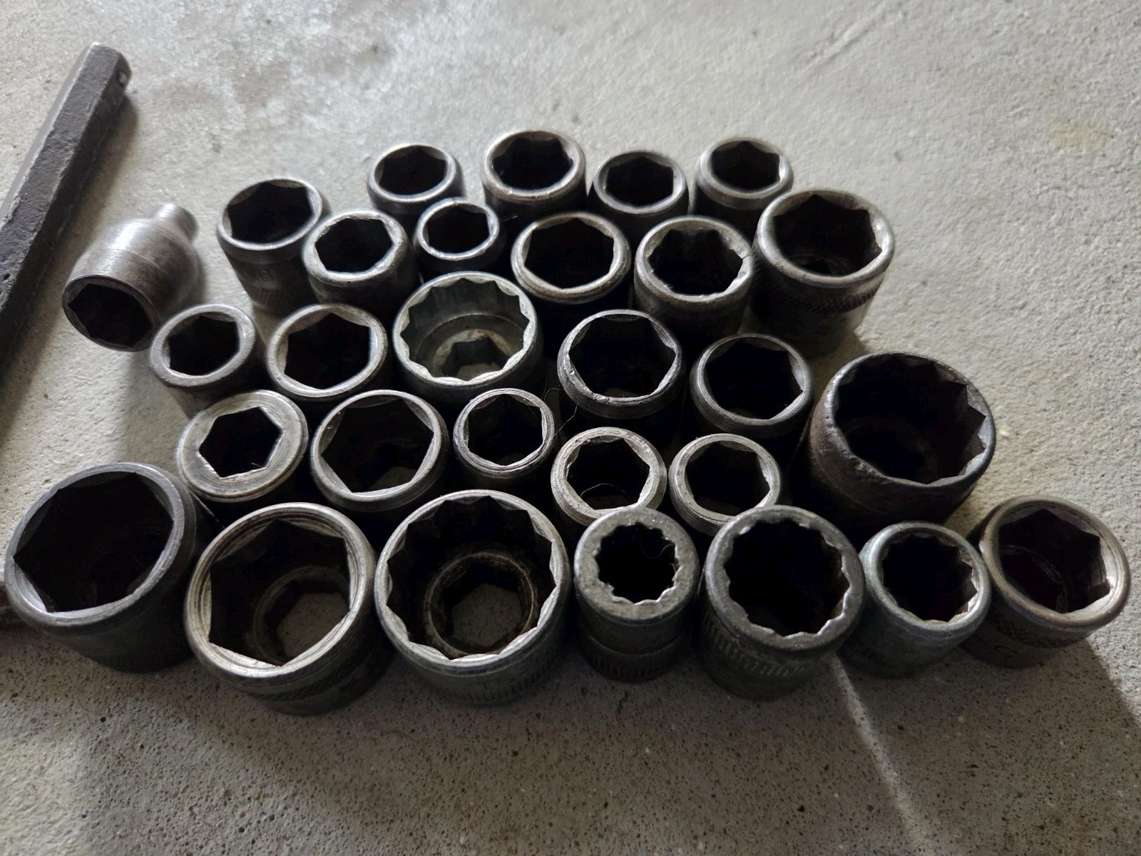 Vintage Lot of Old Antique Hex Hexagon Drive Some W Star Markings Sockets LOT