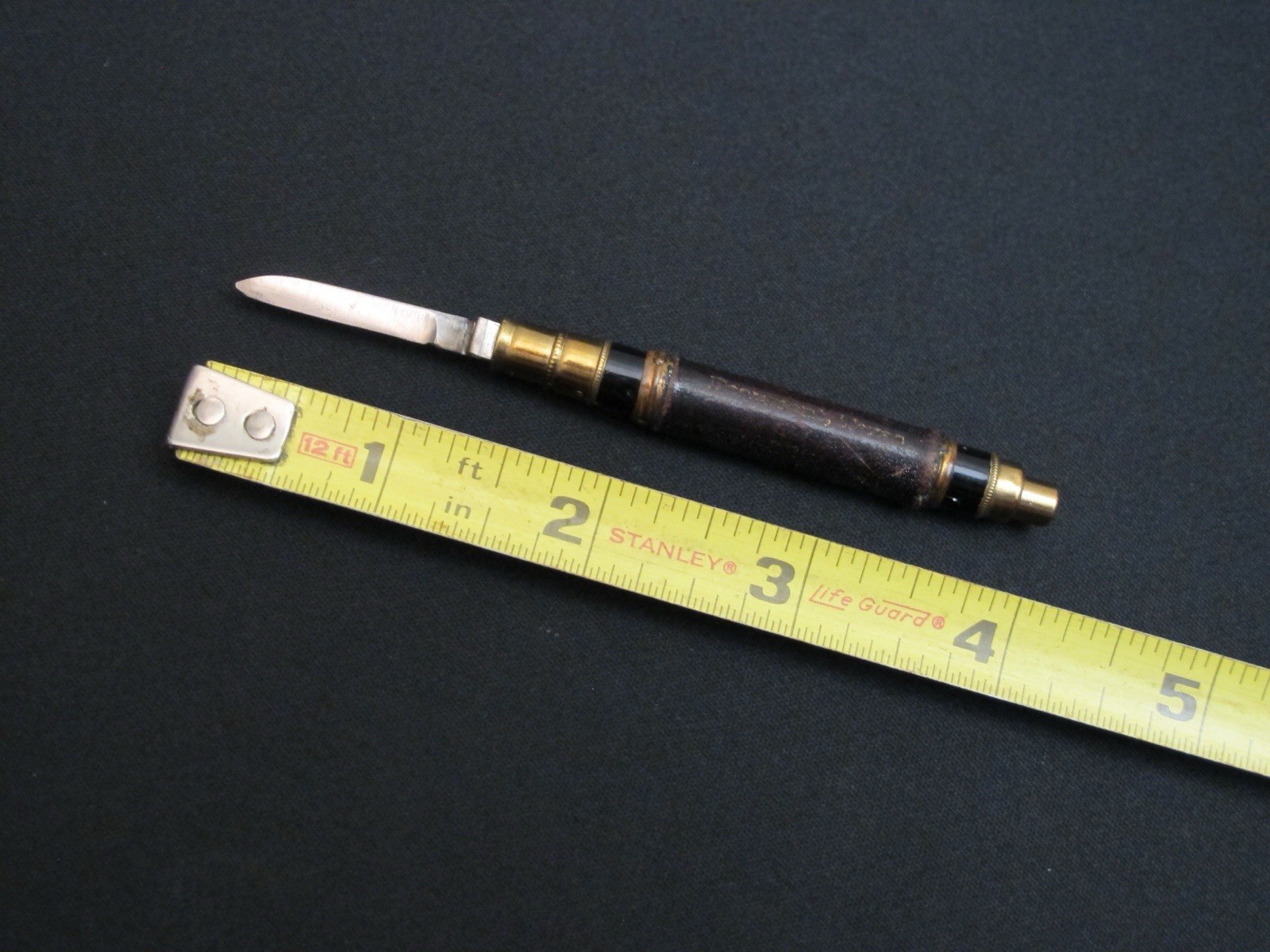 1883 “EAGLE PENCIL CO.” Gravity Pencil sharpener Packet Knife Antique Rare Tool