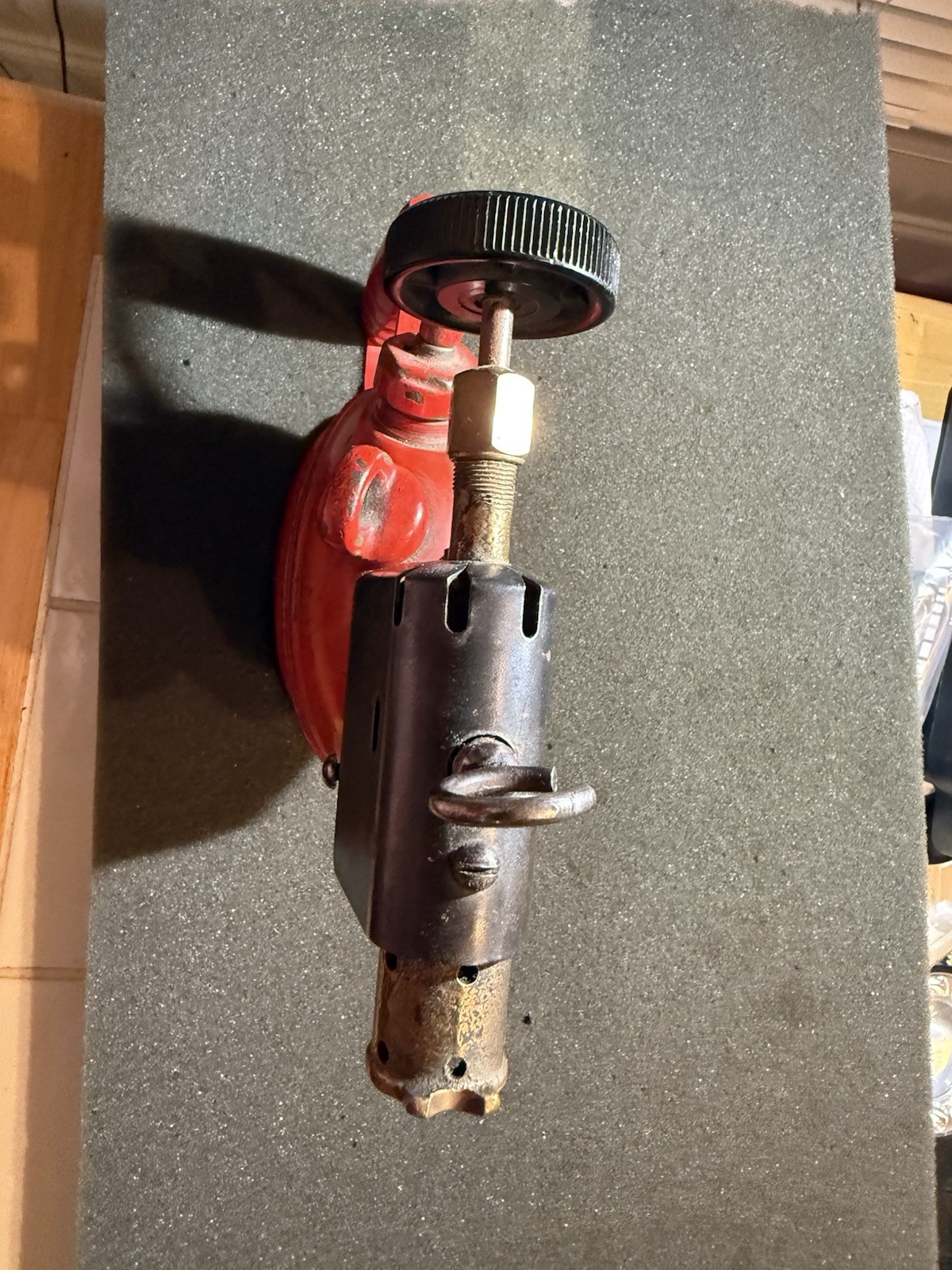 RARE ANTIQUE AMERICAN RED BLOW TORCH TL130 UNIQUE MFG CO CHICAGO Nice Label