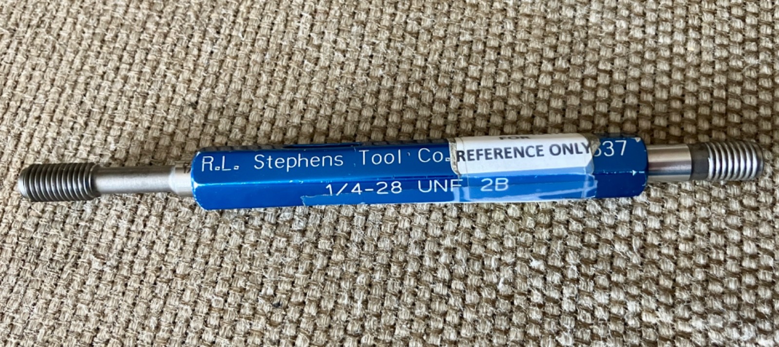 R. L. STEPHENS 1/4 28 UNF 2B THREAD PLUG GAGE .25 .250 GO NO GO .2268 & .2311