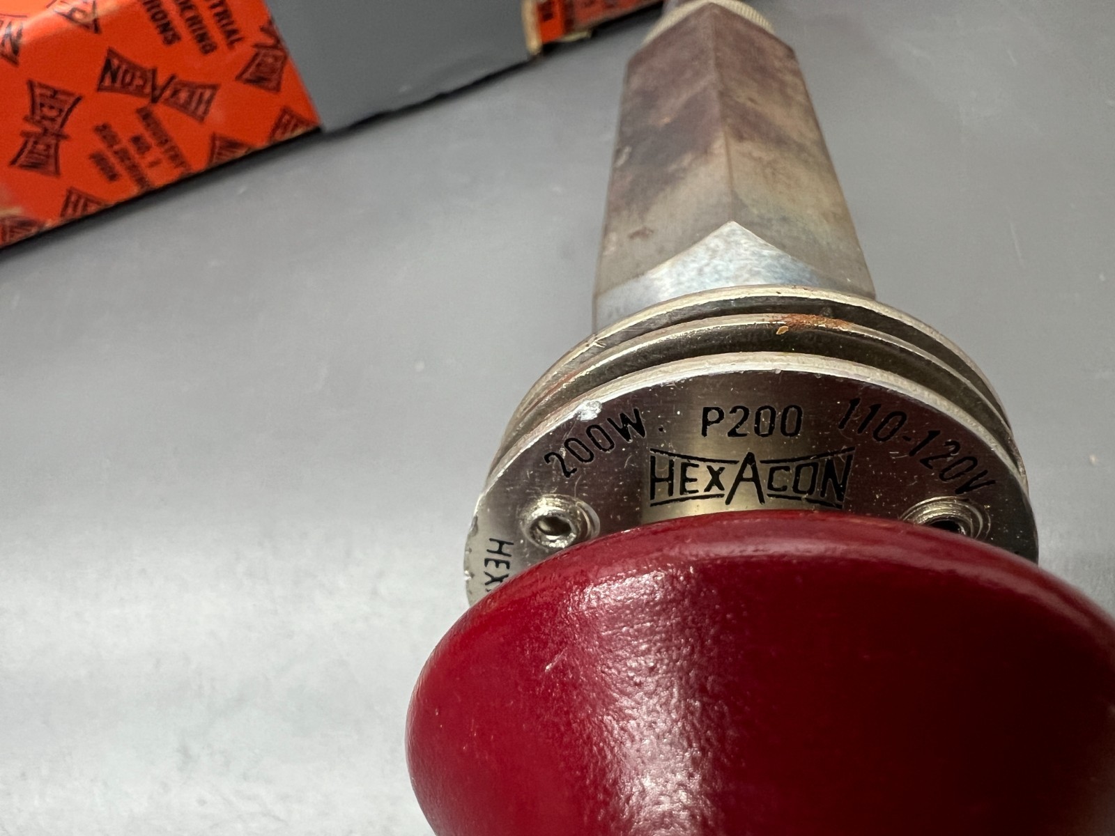 (h) VINTAGE HEXACON P200 200W HEAVY DUTY SOLDERING IRON W BOX – TESTED VG – USA