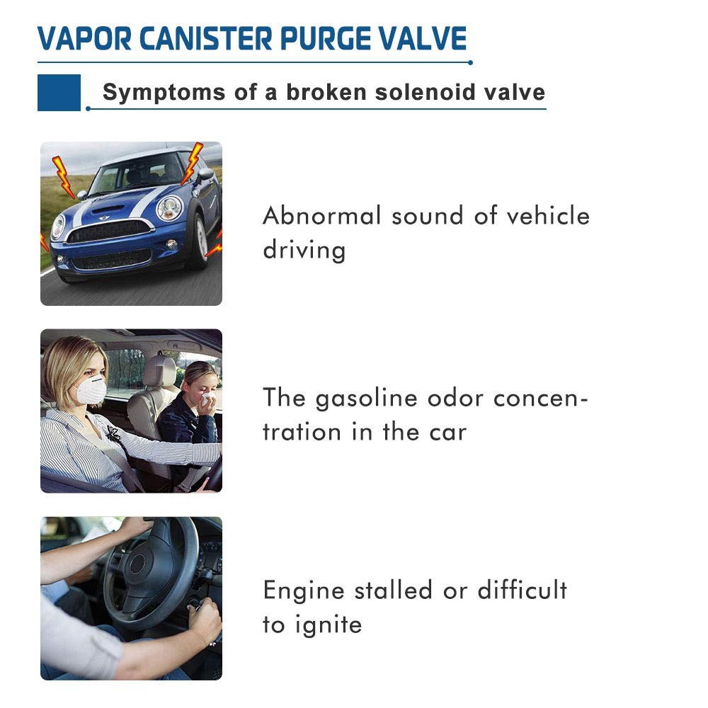 Emission Vapor Canister Purge Valve Solenoid Compatible with 2004-2009 Chevy Sil