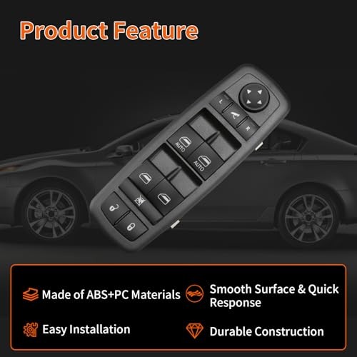 68110867AB Master Power Window Switch for 2012-2015 Dodge Grand/Ram 1500 | 12