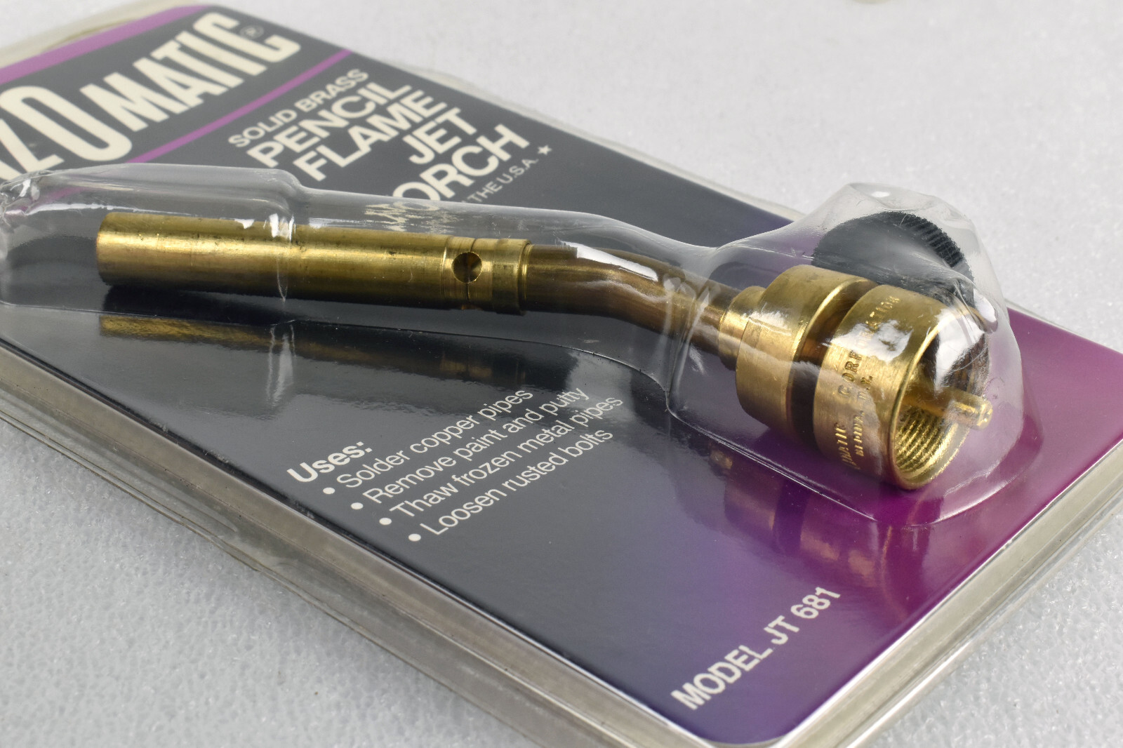 NEW Bernzomatic Solid Brass Pencil Flame Jet Torch Model JT-681 MADE IN USA!