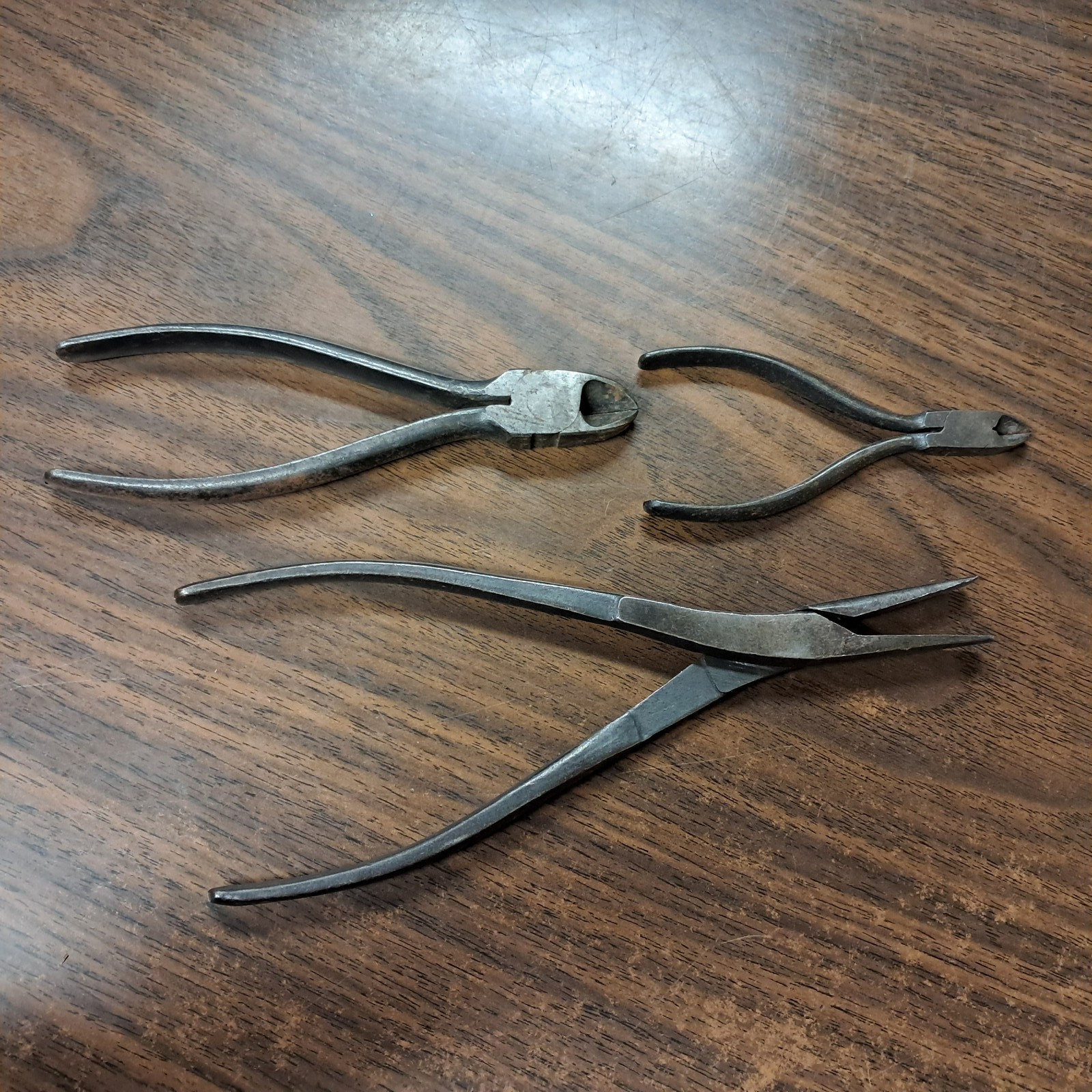 Old Vintage Utica Tools Cutter and Two Others No Brand Flat Nose Pliers 2 Cutter