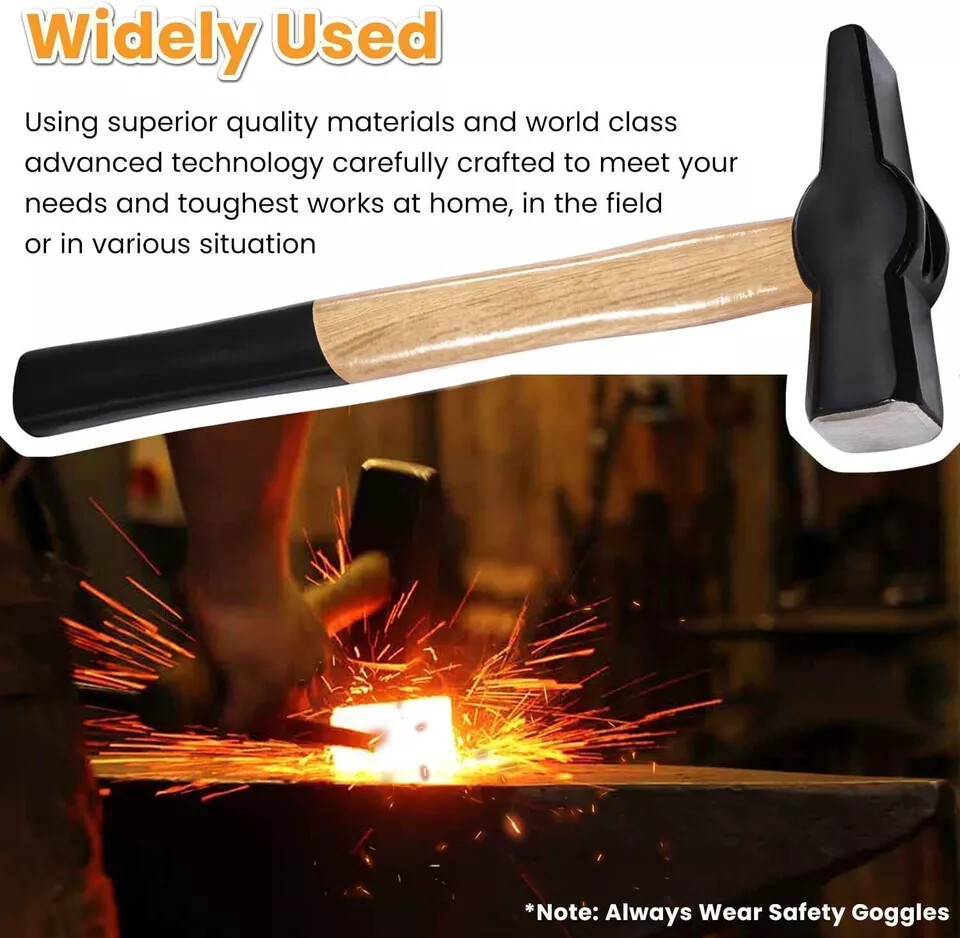 Bladesmith Knife Making Tongs Set & 1.0kg Blacksmith Hammer for Forge Anvil Vise