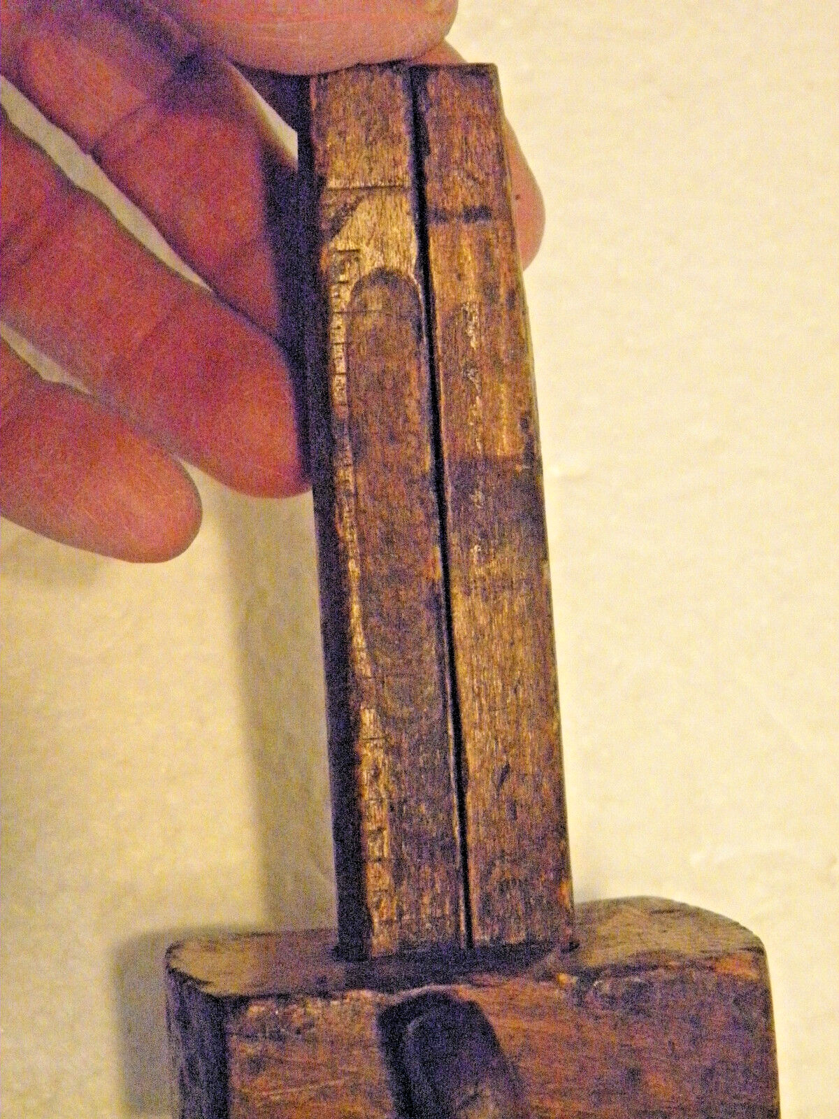 Antique Marking Gauge Carpenters Woodworking Tool ~ Wood & Brass see pics ~ OLD