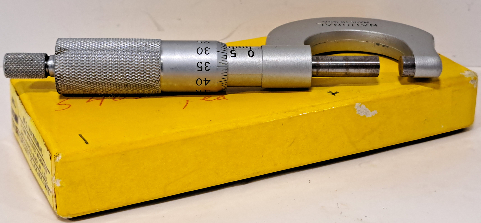 VTG MG National Apprentice MICROMETER 0- 25mm with Original Box & Directions USA