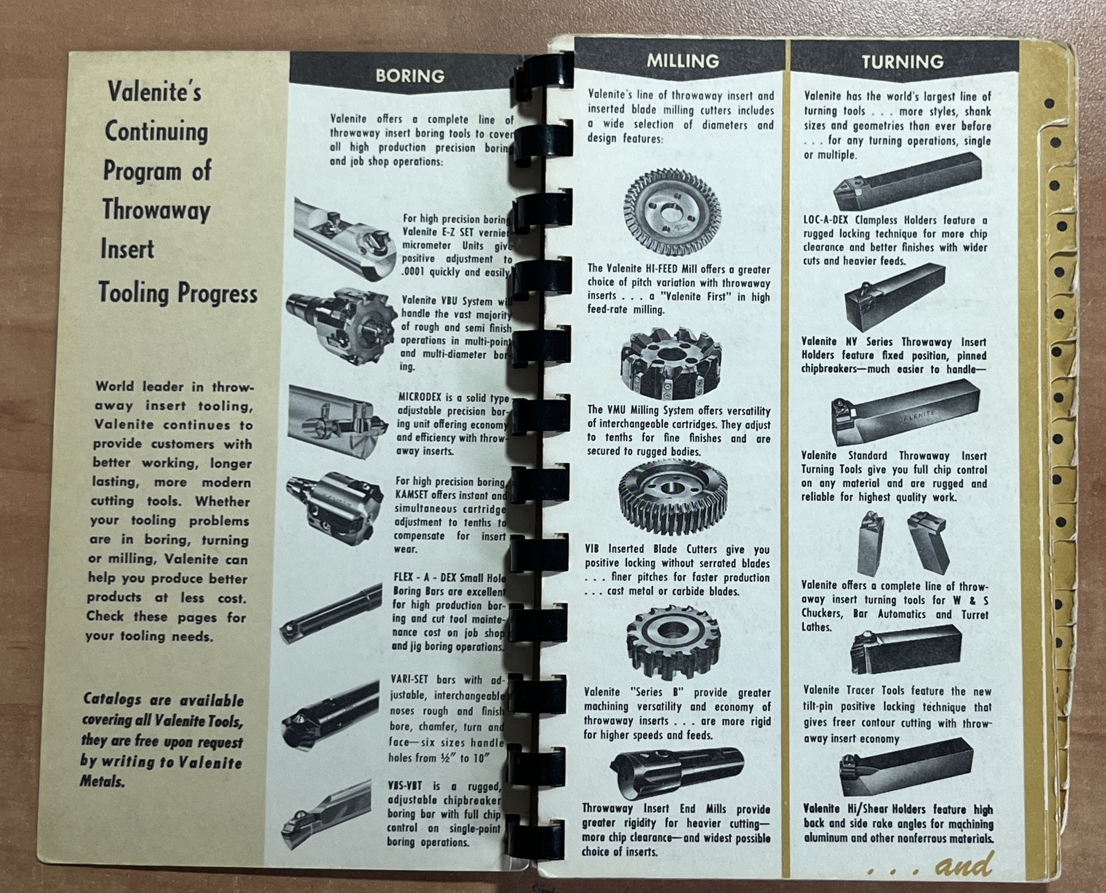 Valenite Metals Handy Reference Booklet 1967 Royal Oak MI