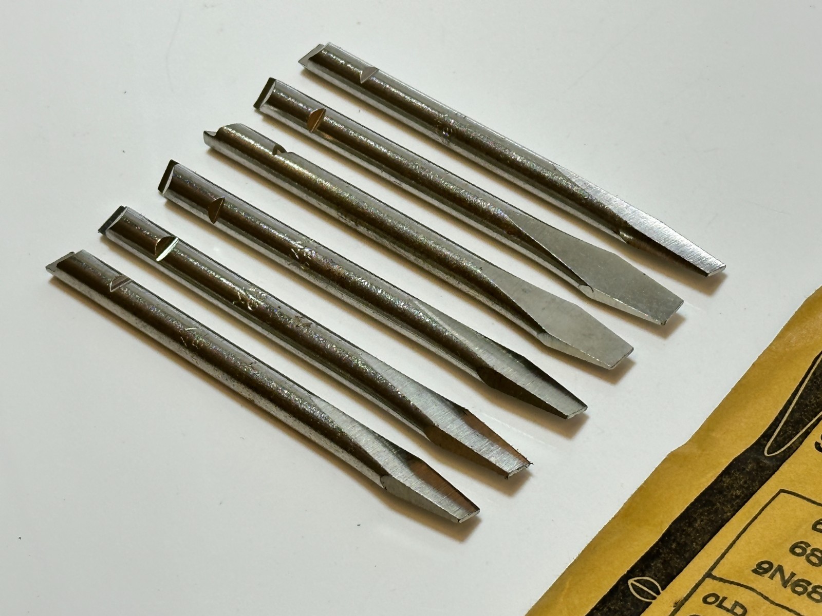 Stanley Yankee USA Screwdriver Bits 6pc 68-341A (NOS New Old Stock) w/ Package