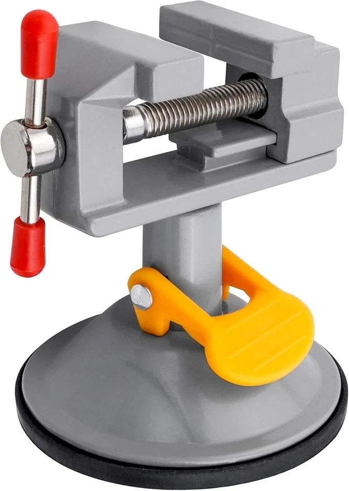 Yakamoz Mini Bench Vise Aluminum 360° Swivel Suction Clamp for Jewelry Craft DIY