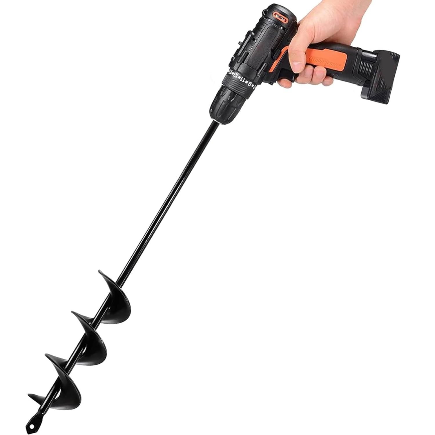 TCBWFY Auger Drill Bit for Planting 1.6×16.5inch Extended Length Garden Auger Sp