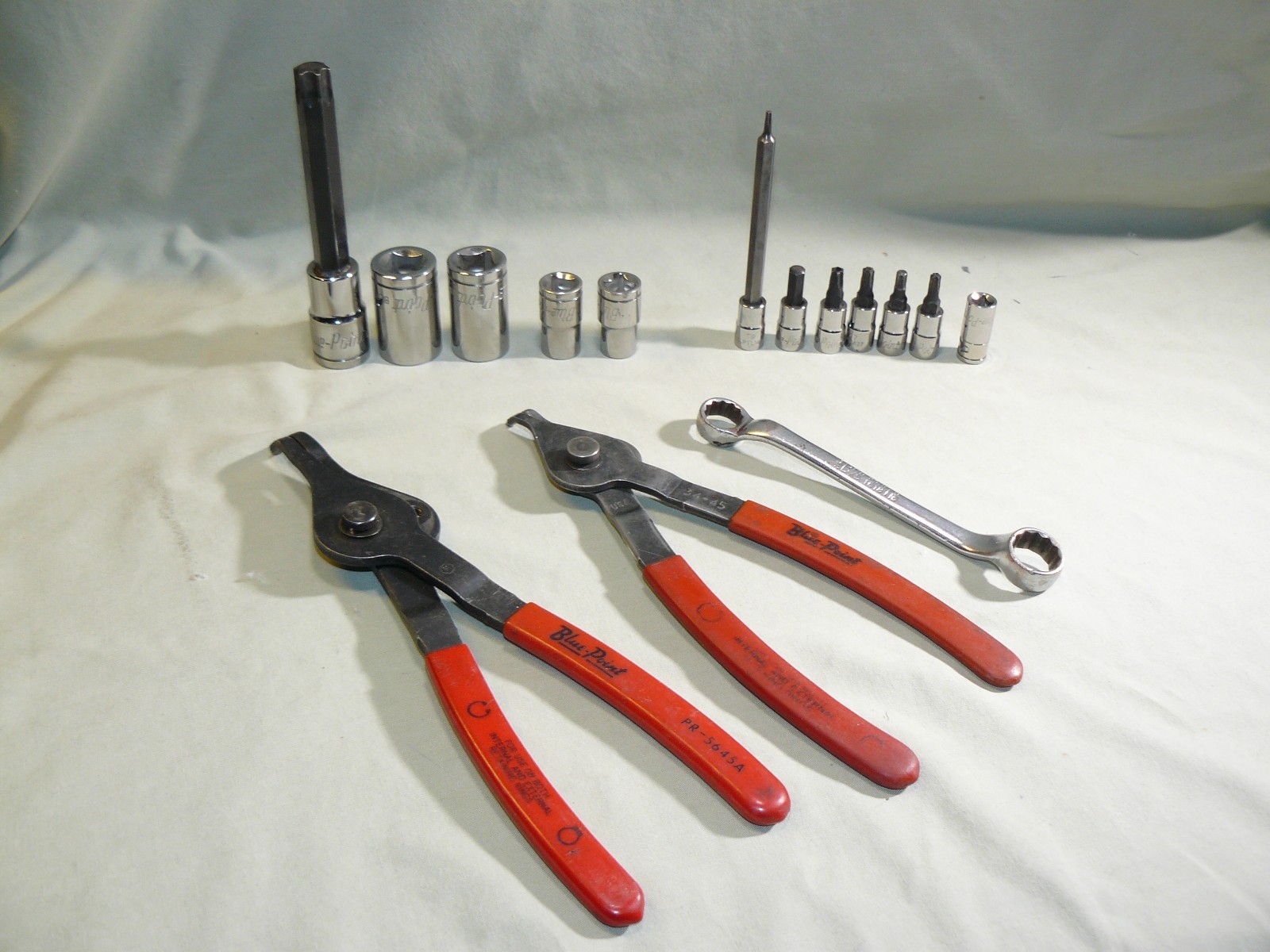 Mixed Lot of Blue Point Tools and Sockets – Pliers, Wrench, Sockets