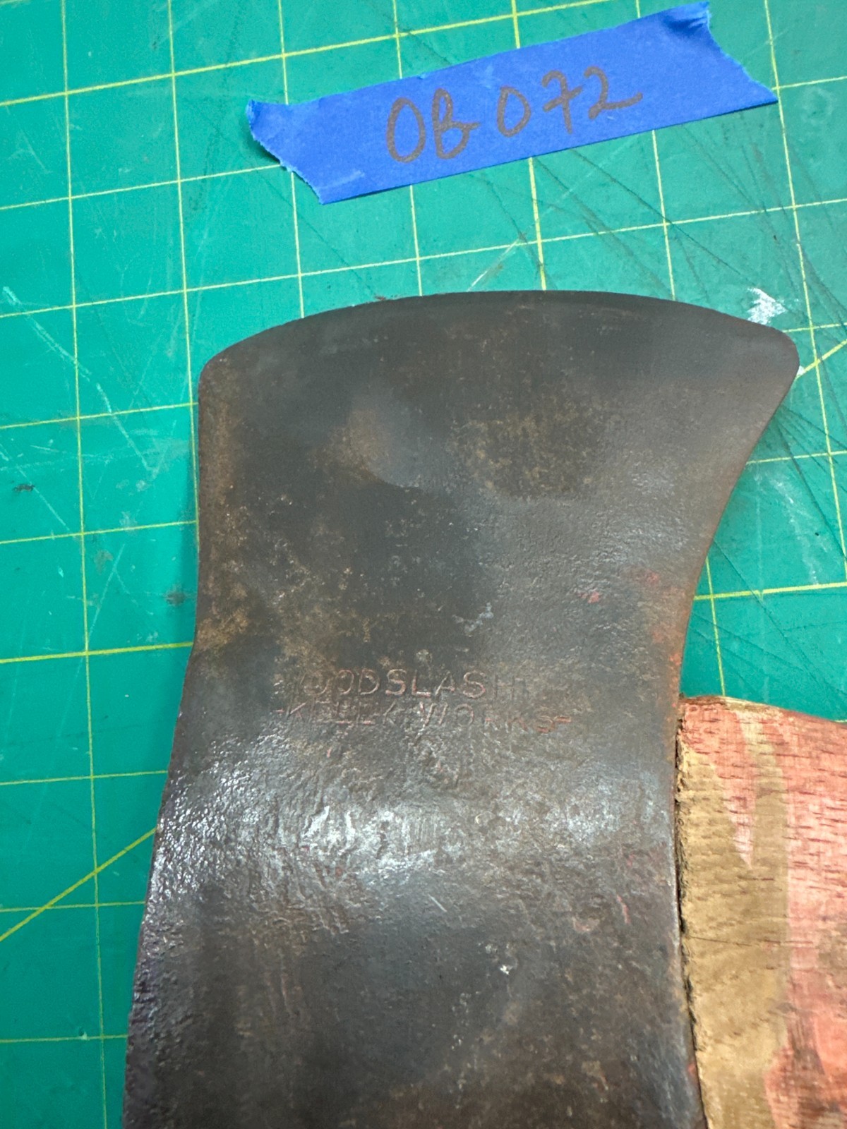 Vintage Good slash Kelly Works Double Bit Axe with Wood Handle