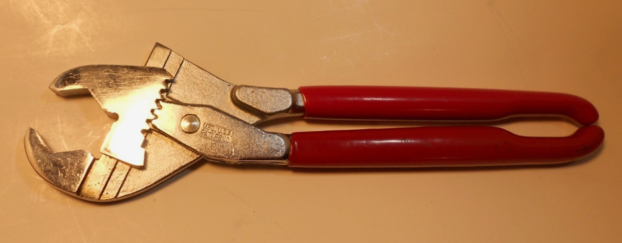 Rare NEFF GG-8P Adjustable Pliers Wrench Tool Unique Design Jaw Pat. Pend USA B6