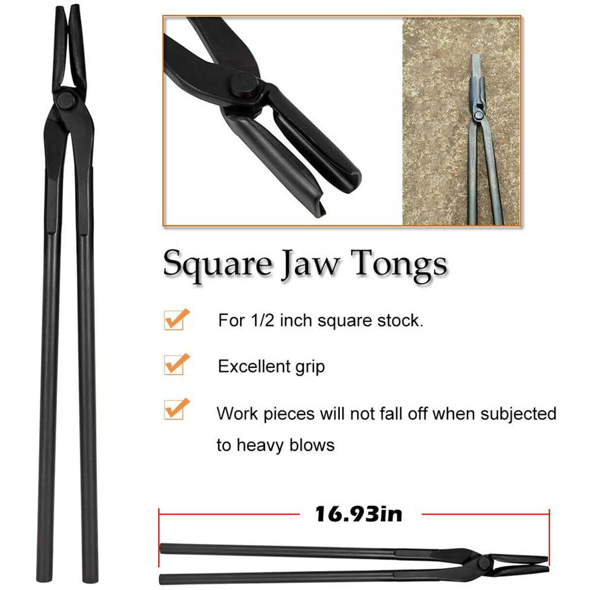 Knife Making Tongs Bladesmith Tong Set & Blacksmith Hammer 1.5 kg Forge Tools