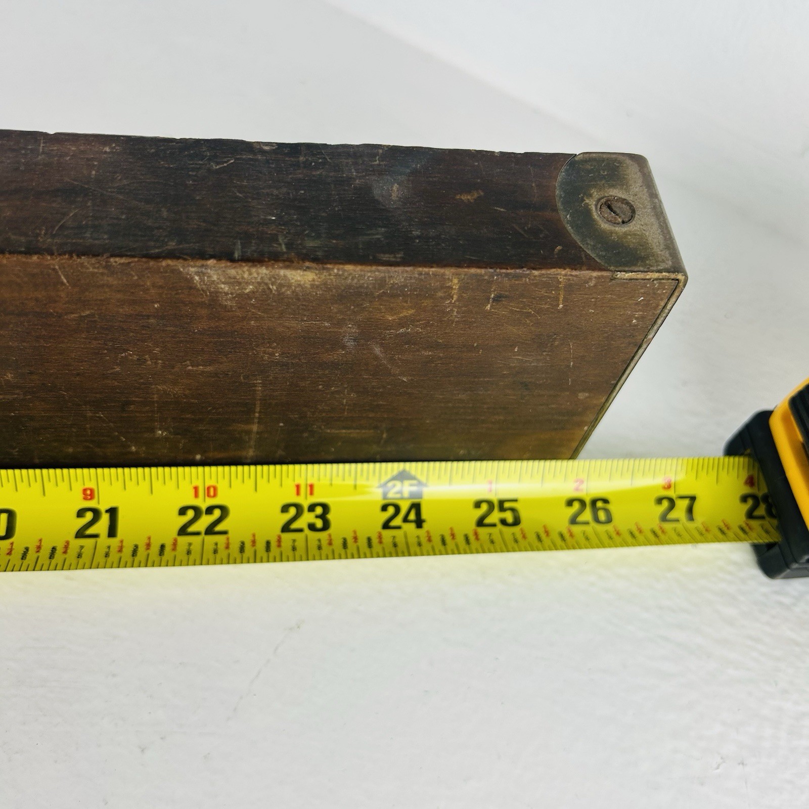 Antique Davis & Cook 26” Wood Wooden Brass Level primitive